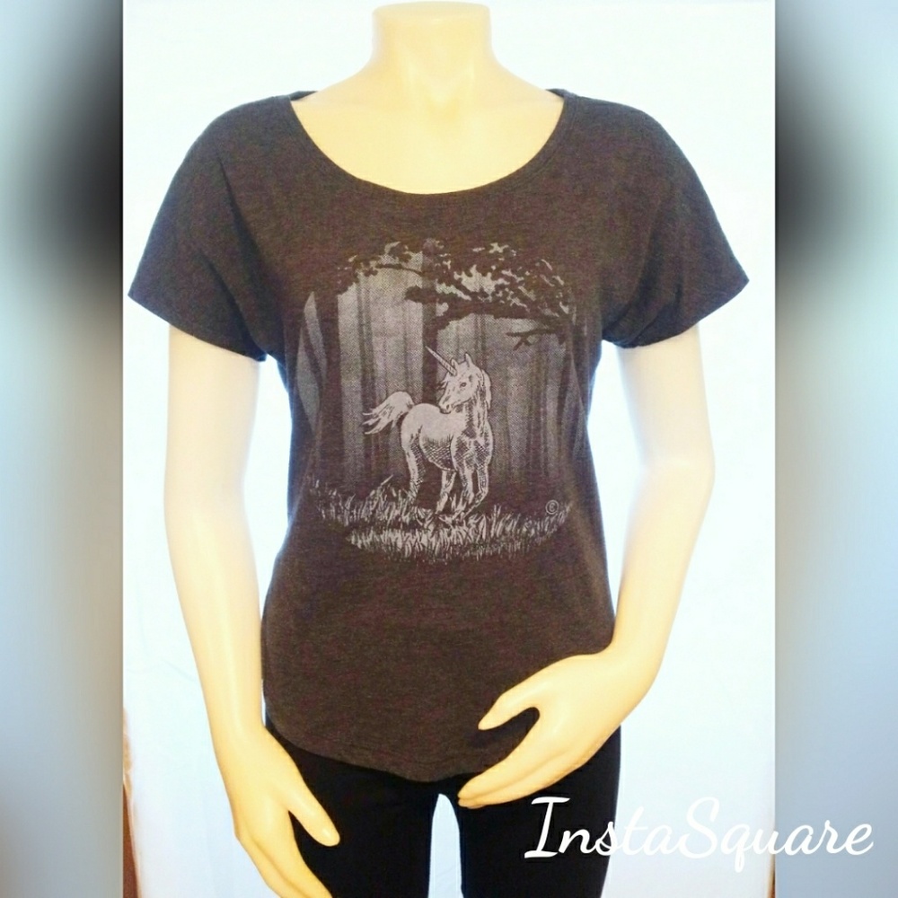 Blue Unicorn Graphic T-Shirt